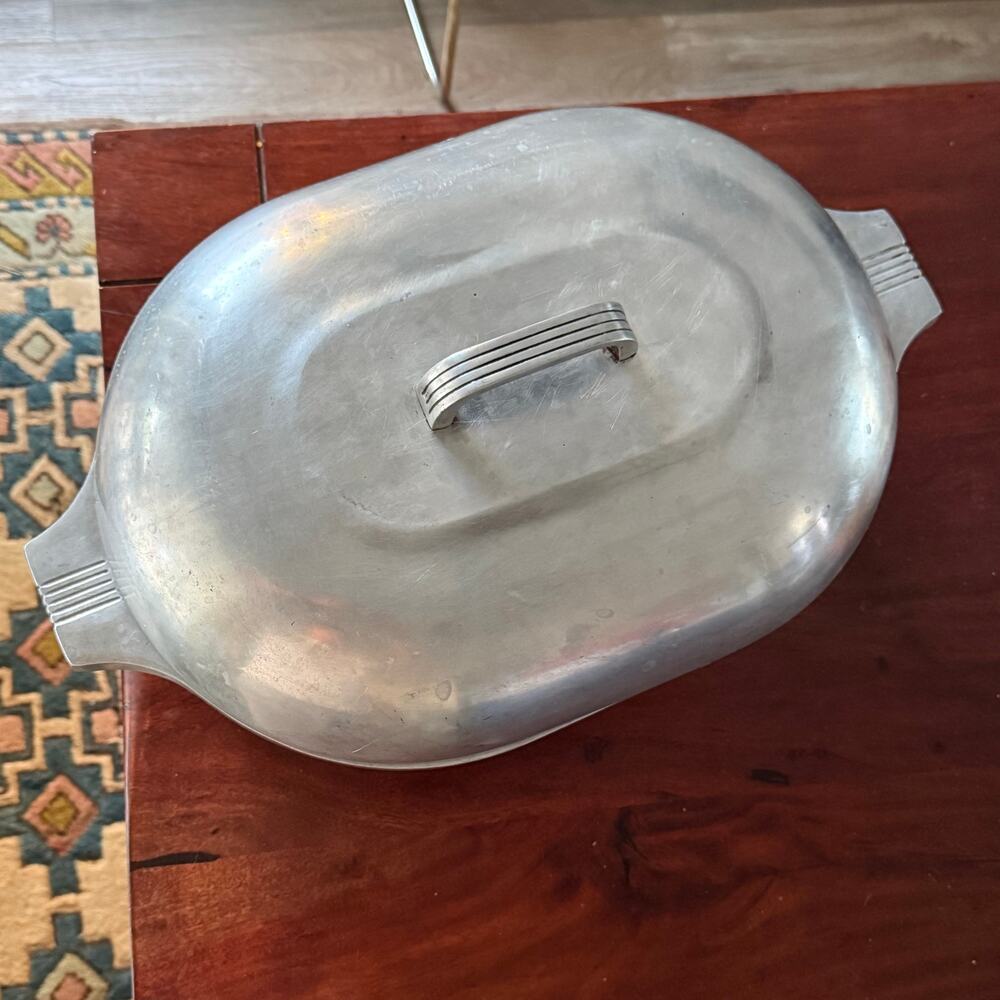 Vintage Magnalite GHC Large Dutch Oven Roaster Pan W/Trivet 19 9/16x18 5/8 in - Picture 3 of 14